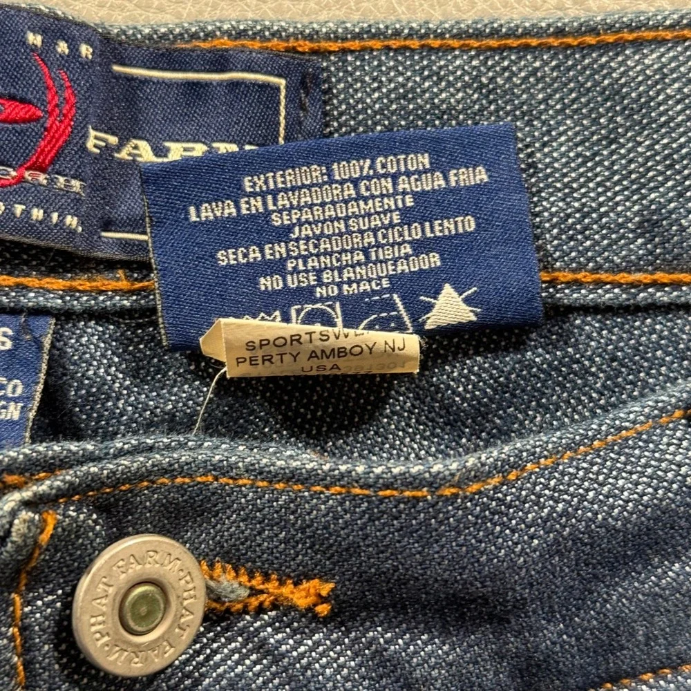 Vintage Phat Farm Mens‎ Denim Carpenter Shorts 36 Blue 100% Cotton Workwear